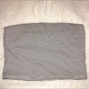 black and white tube top